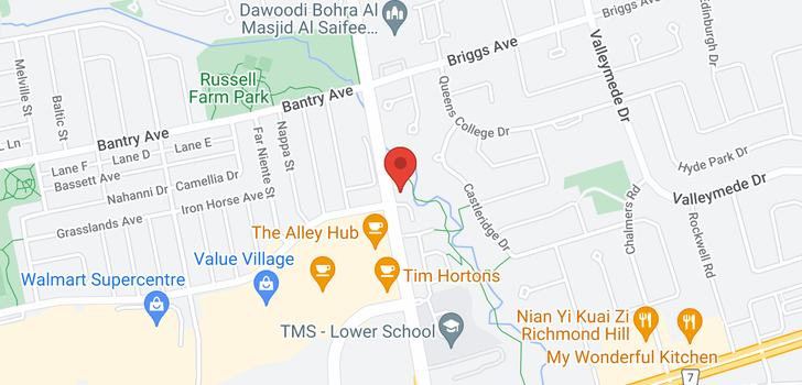 map of #809 -8763 BAYVIEW AVE